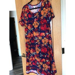 Lularoe Carly Dress Flowers Size XL